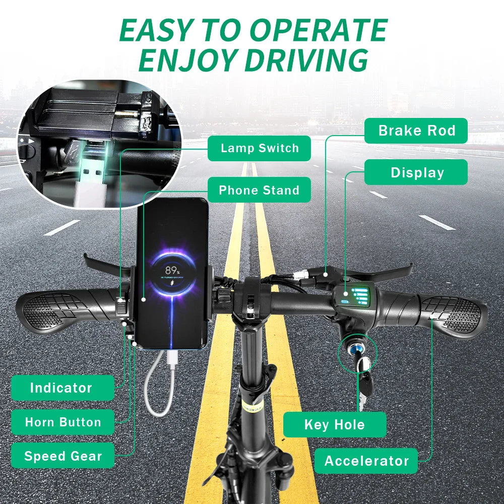 400W Foldable Commuter Electric Bike