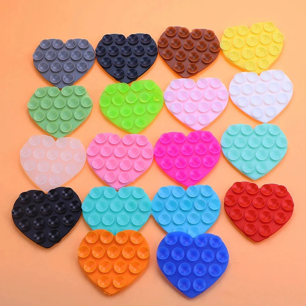 Heart-Shaped Silicone Suction Phone Sticker