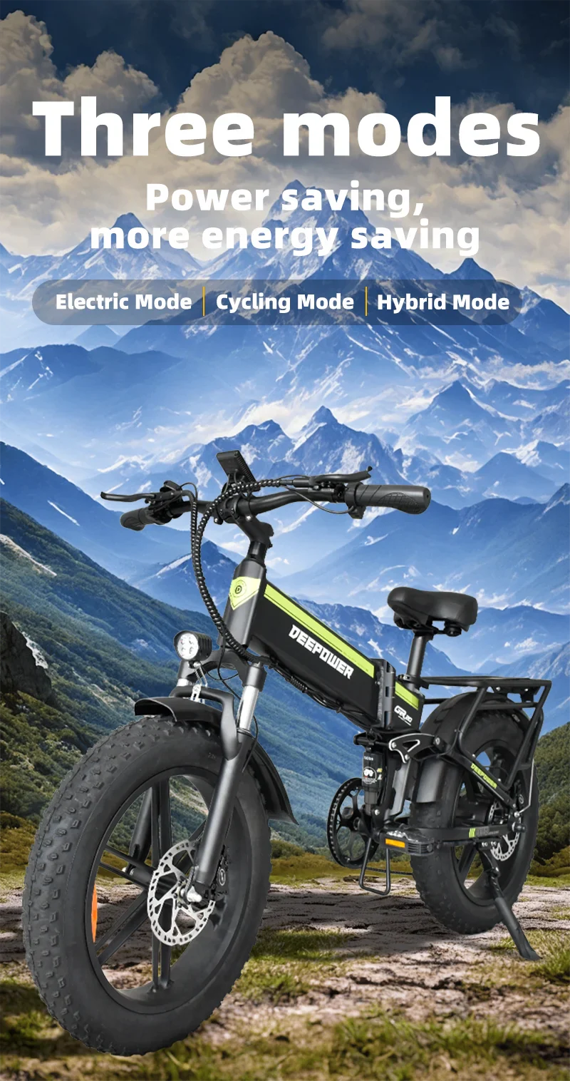DEEPOWER 2000W Fat Tire Electric Bike