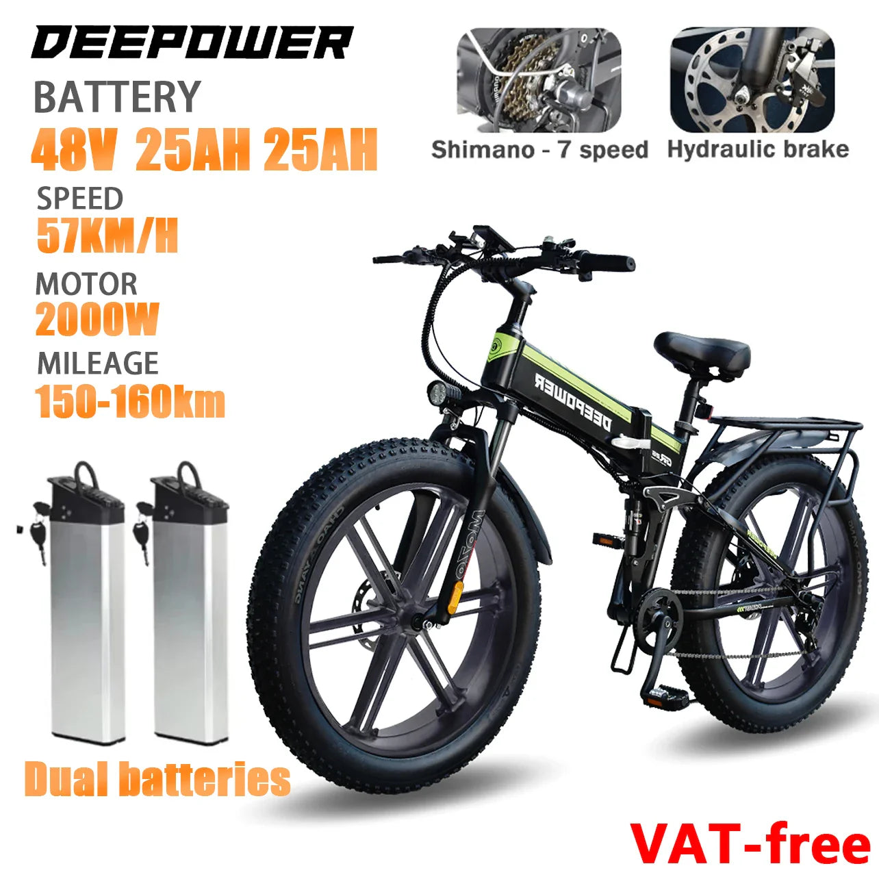 DEEPOWER H26PRO 2000W Fat Tire Ebike