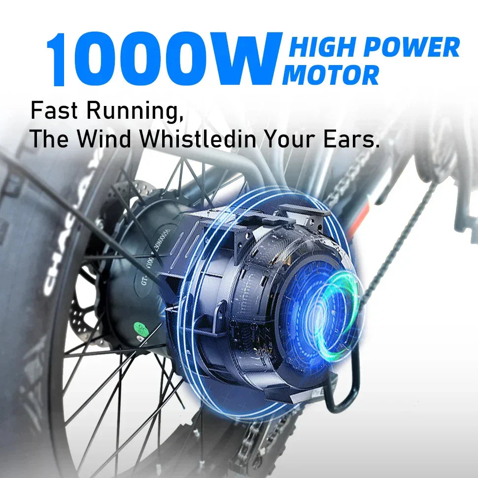 G20Pro 1000W Folding Fat Tire Ebike
