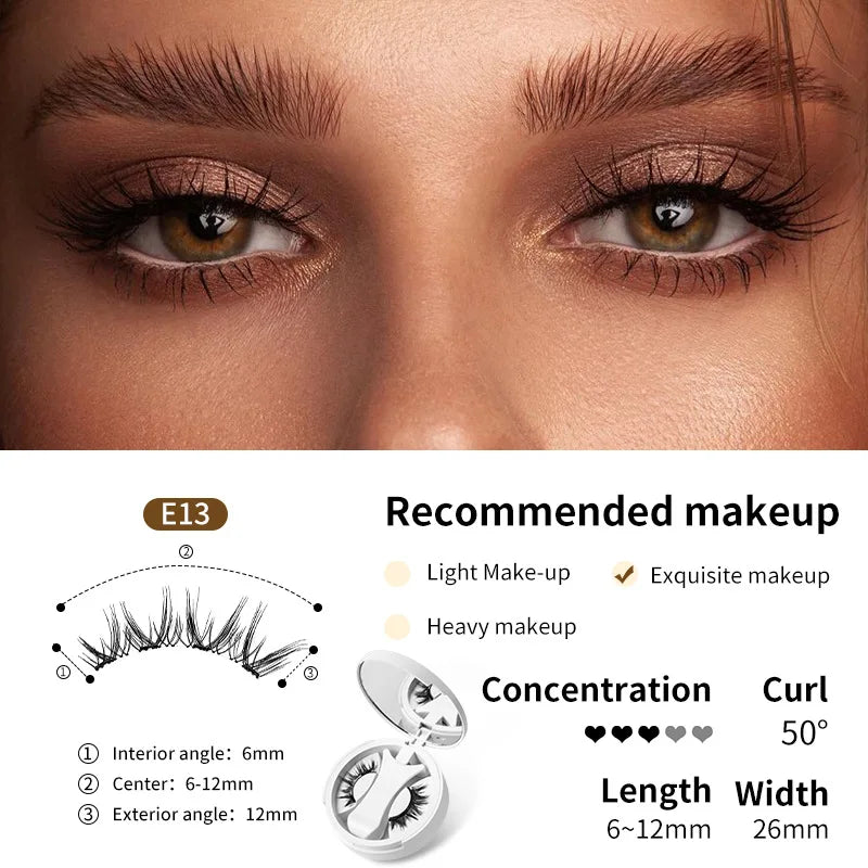 Brown Magnetic Eyelashes Set