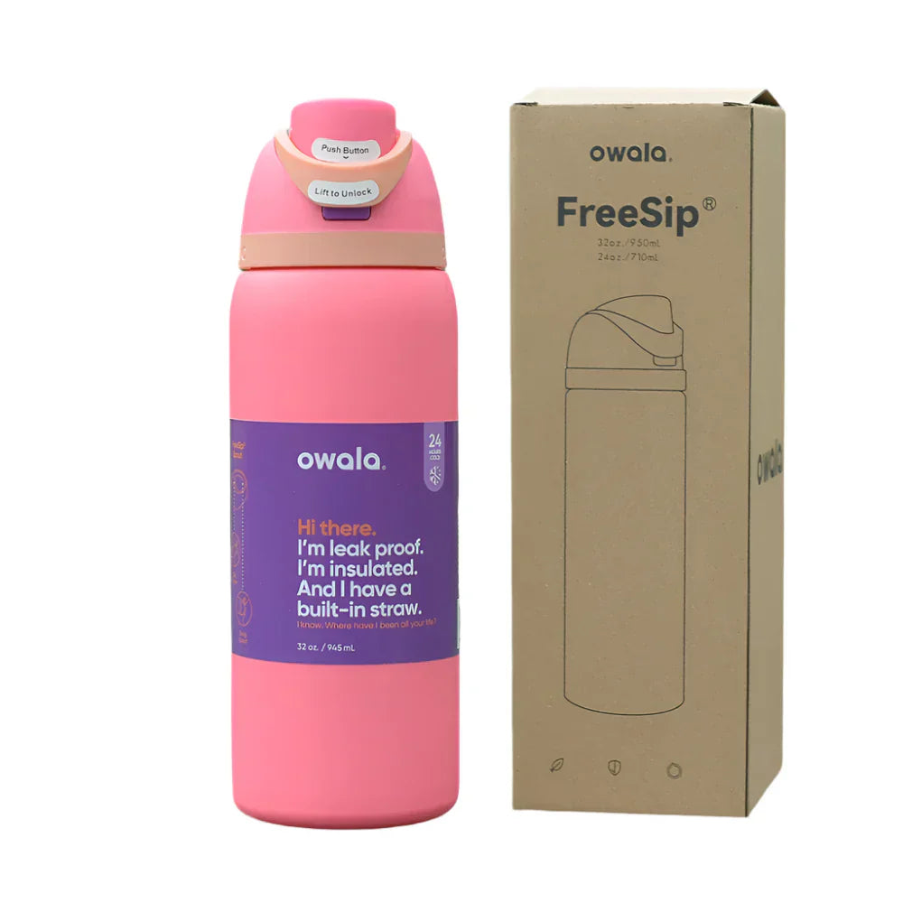 Owala Insulated Stainless Steel Free Sip Water Bottle - Blue Bow Tie