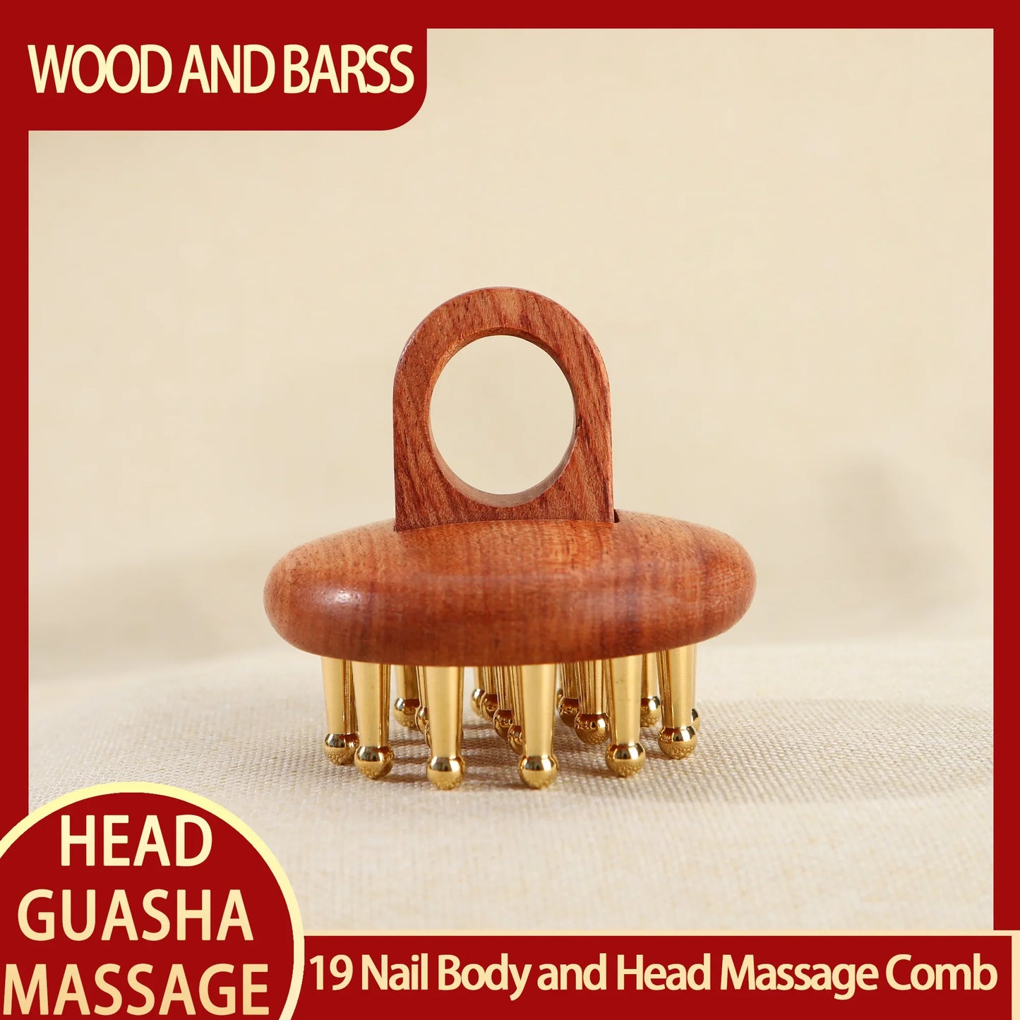 Wood Meridian scalp Massager relax Tools