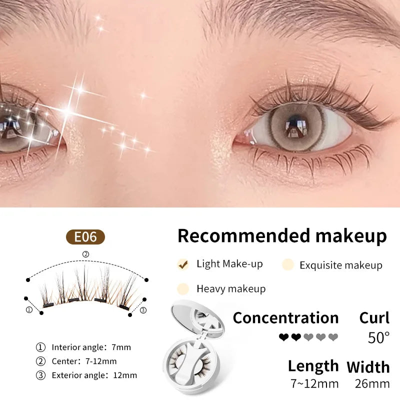 Brown Magnetic Eyelashes Set