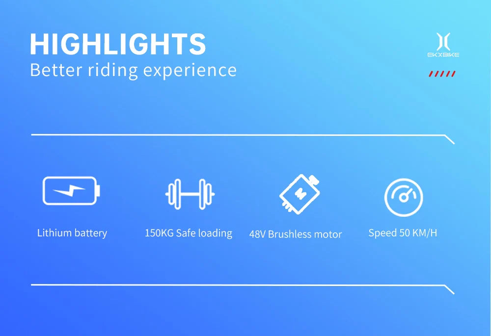 EKX T1 1000W Fat Tire Electric Bike – 48V 20Ah