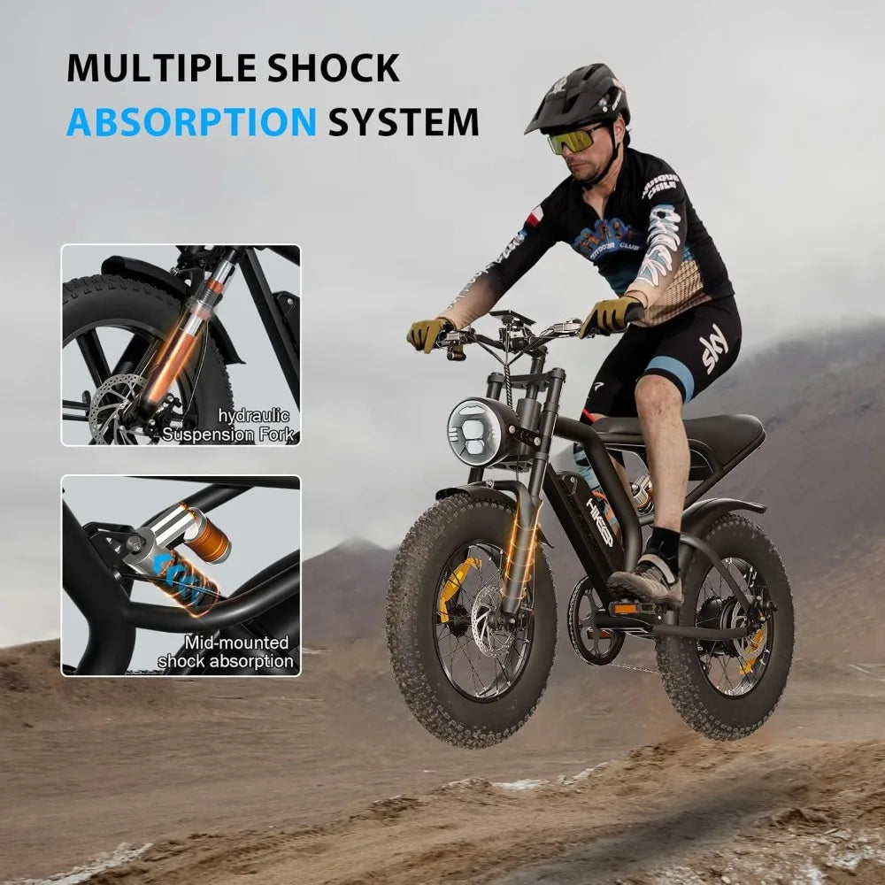 1000W 20" Fat Tire Electric Bike