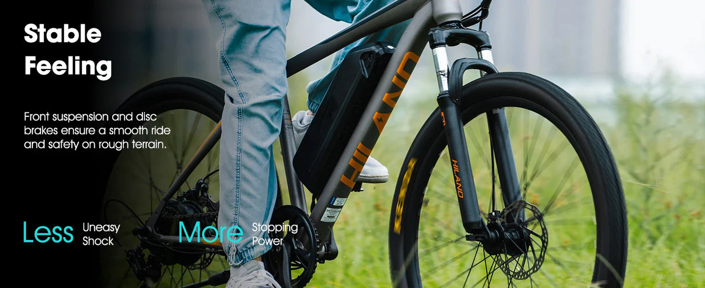 HILAND 500W Electric Mountain Bike – 26”