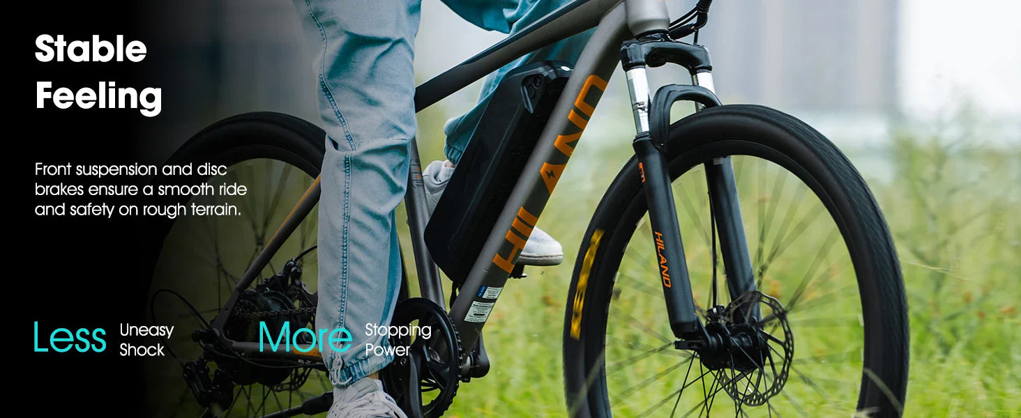 HILAND 500W Electric Mountain Bike – 26”