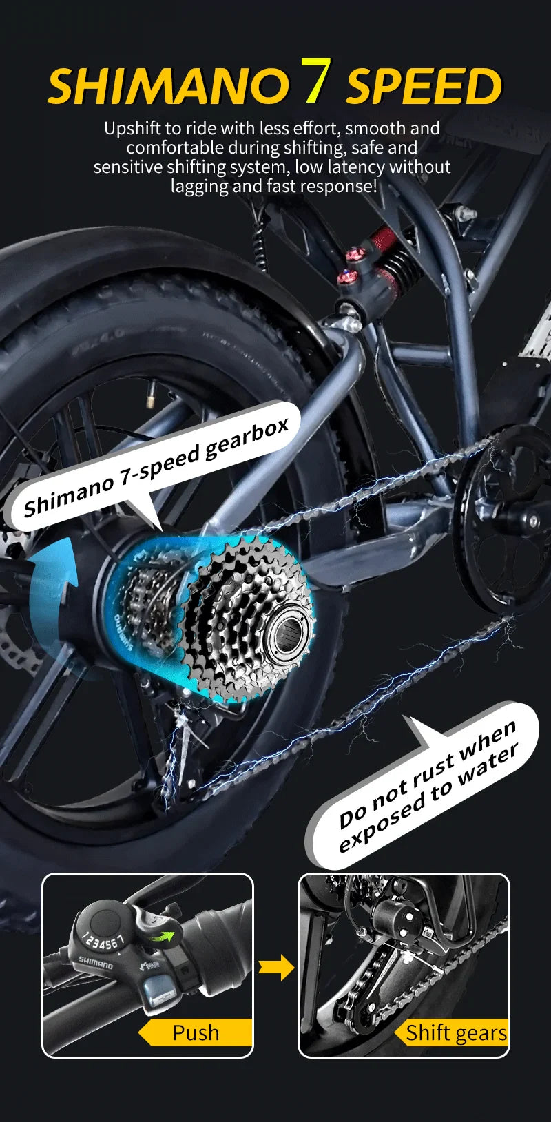 IDOTATA Moped Fat Tire Electric Bike