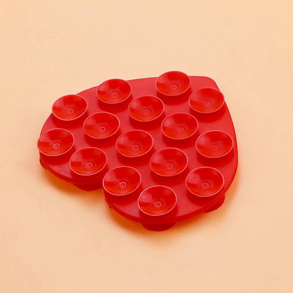Heart-Shaped Silicone Suction Phone Sticker