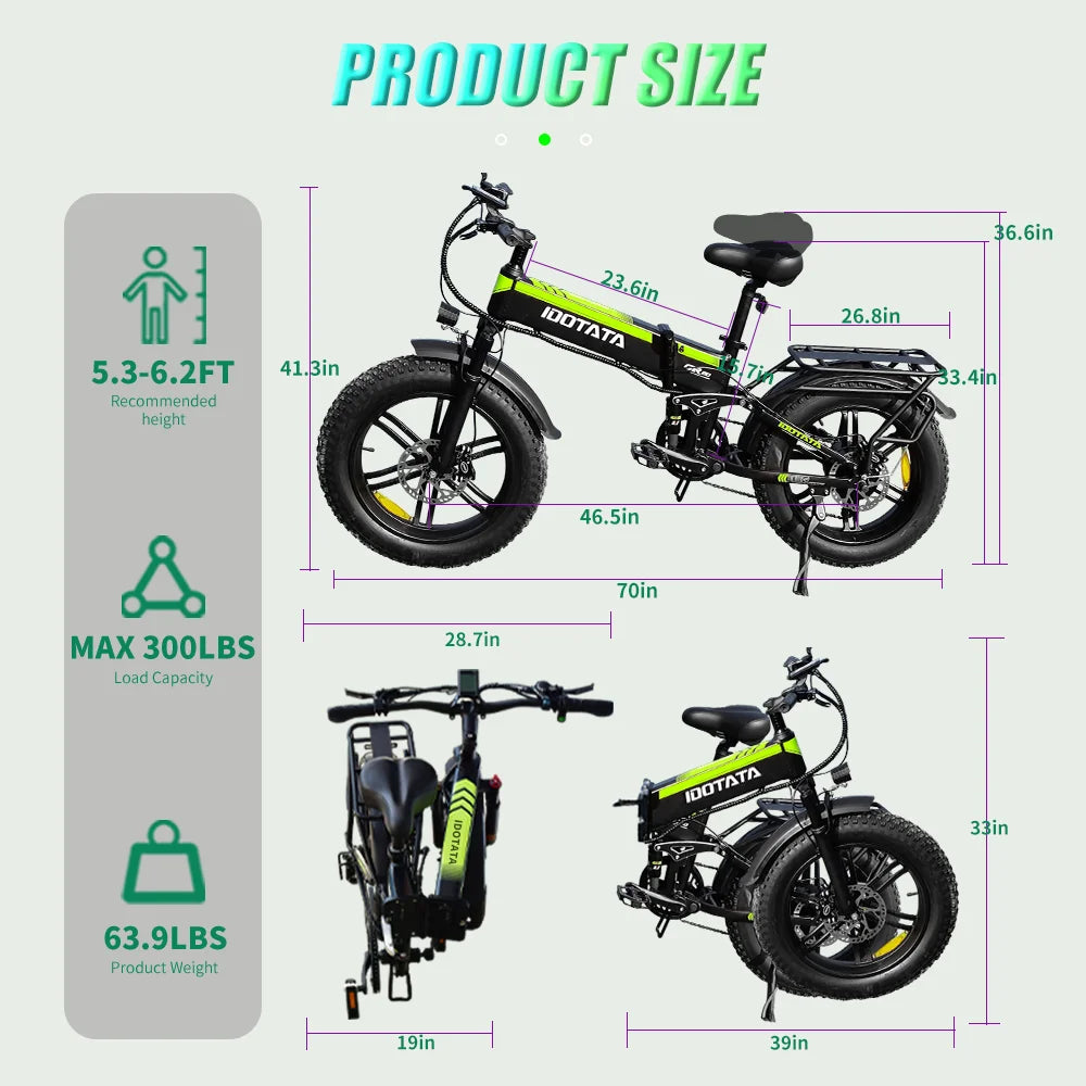 DEEPOWER H20PRO 2000W Folding Electric Bike