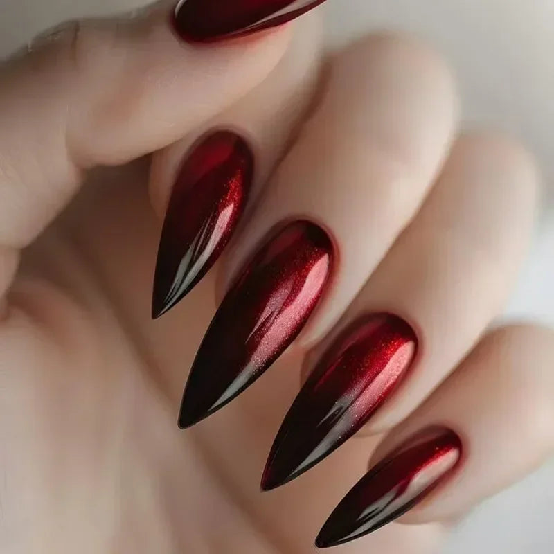 24pcs Short Almond Fake Nails