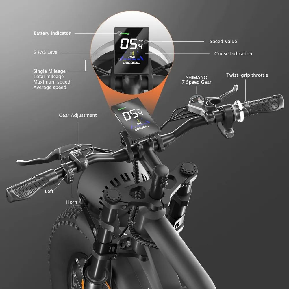 1000W 20" Fat Tire Electric Bike