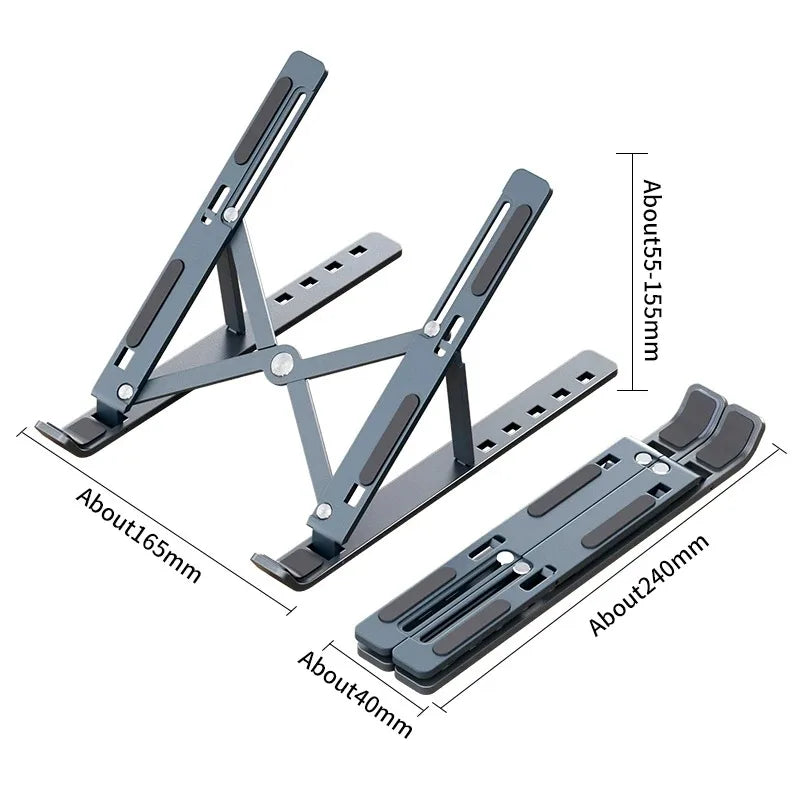 Aluminum Foldable Laptop Riser Stand