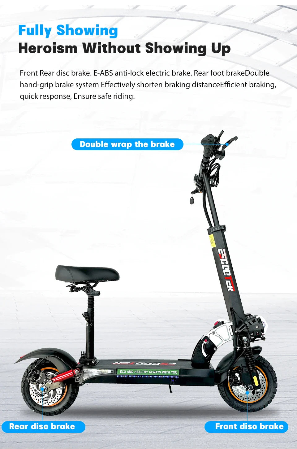800W Adult Electric Scooter Long Range