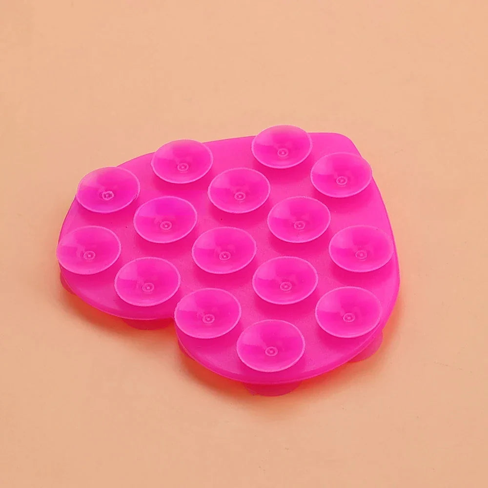 Heart-Shaped Silicone Suction Phone Sticker