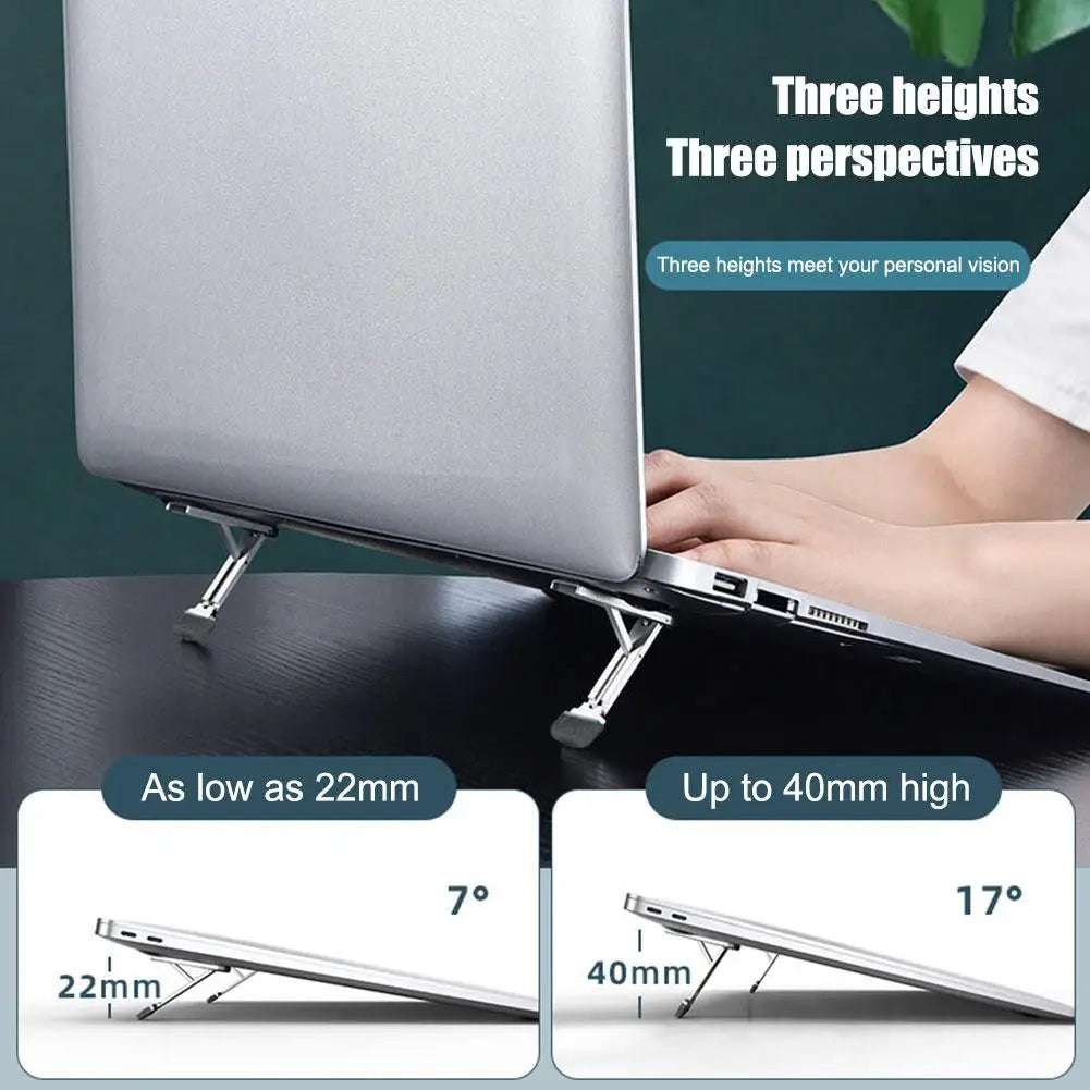 Aluminum Folding Laptop Stand with 3 Height Levels