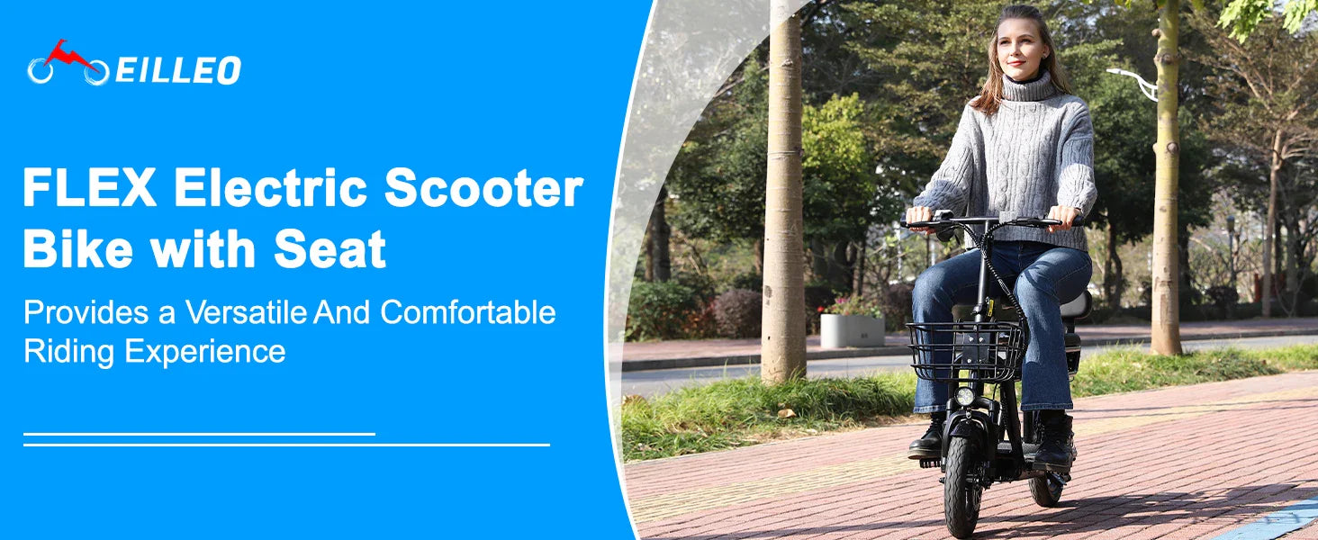 500W Electric Scooter with Seat – 17.5MPH