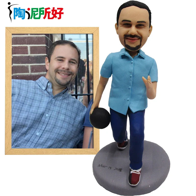 Custom Personalized Bobblehead Clay Figurine