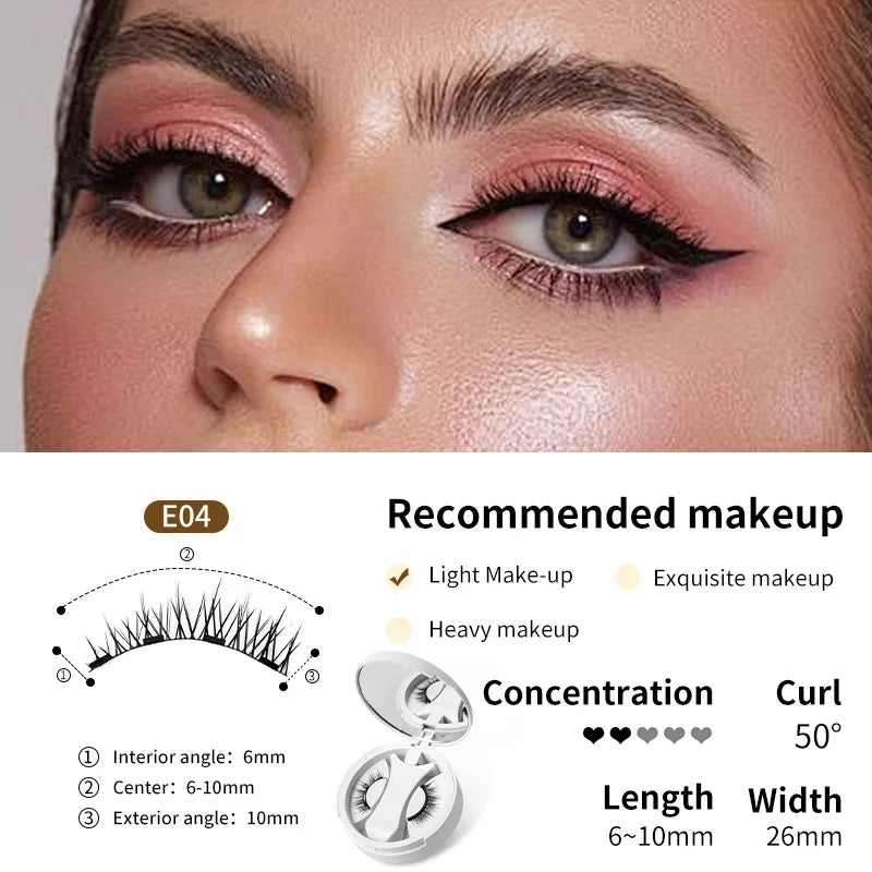 Brown Magnetic Eyelashes Set
