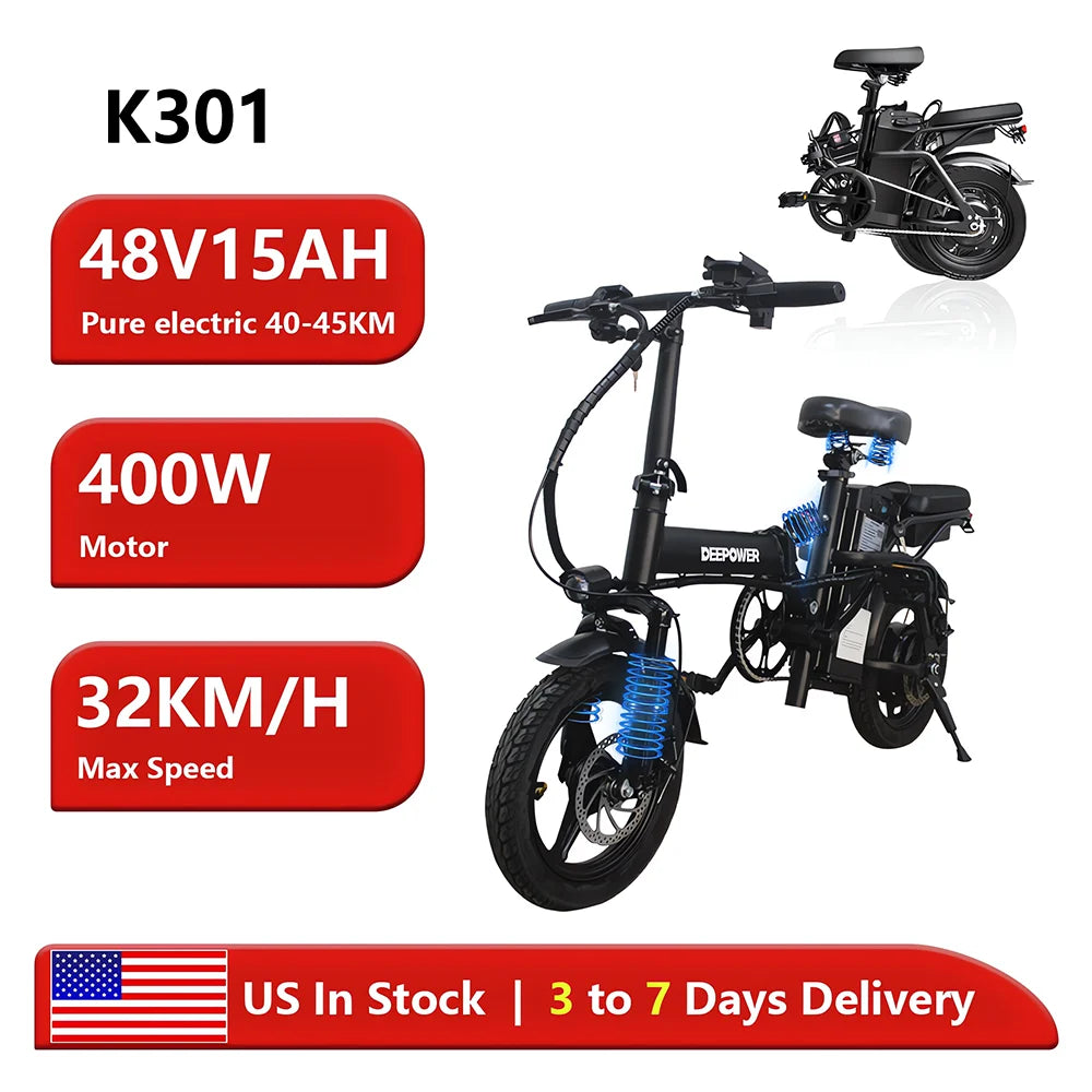 400W 14” Folding Electric Bike – 32KM/H