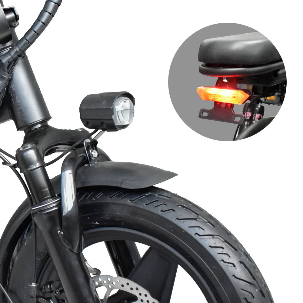 400W Fat Tire Folding Ebike – 48V 30AH