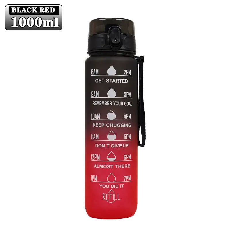 900/1000ml BPA Free Sports Water Bottle with Straw