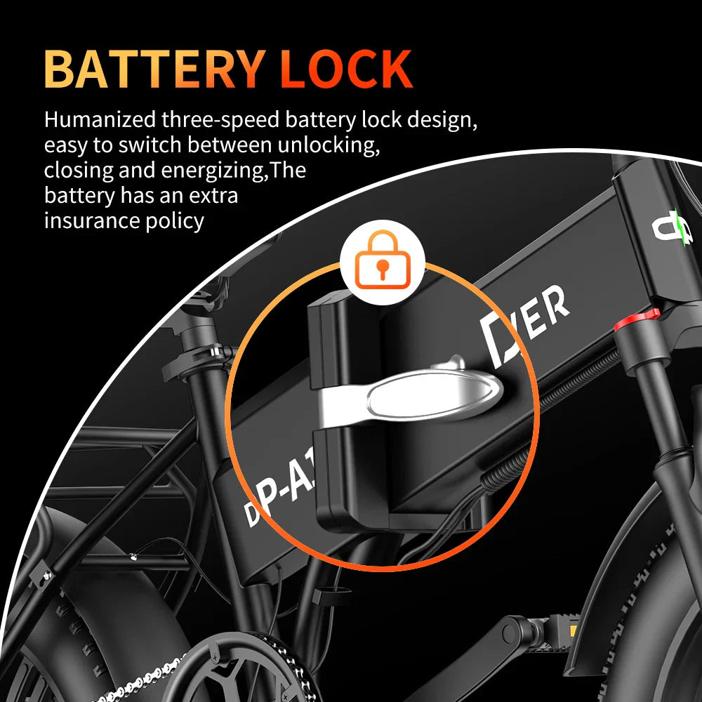 IDOTATA 1000W Folding Electric Bike