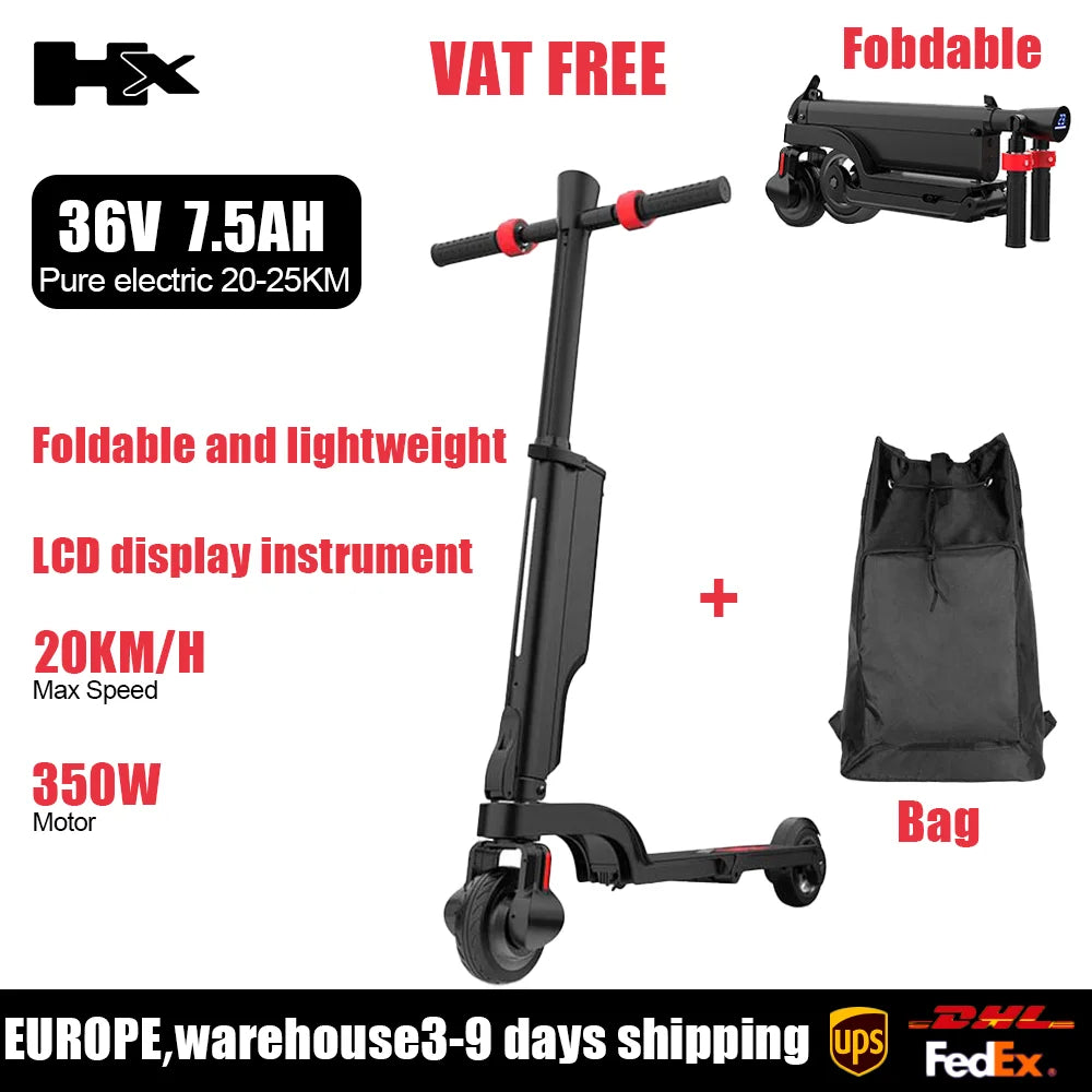 HX X6 350W Foldable Electric Scooter – 25KM/H