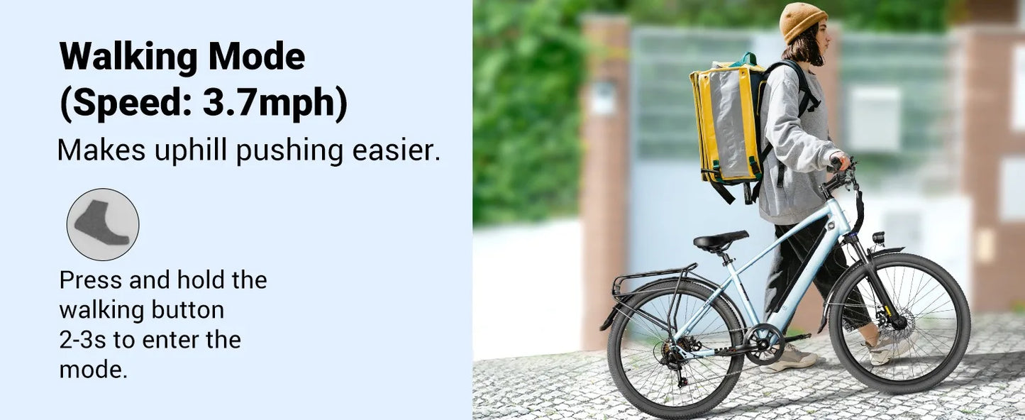 500W Electric Mountain Bike – 26” 20MPH Ride