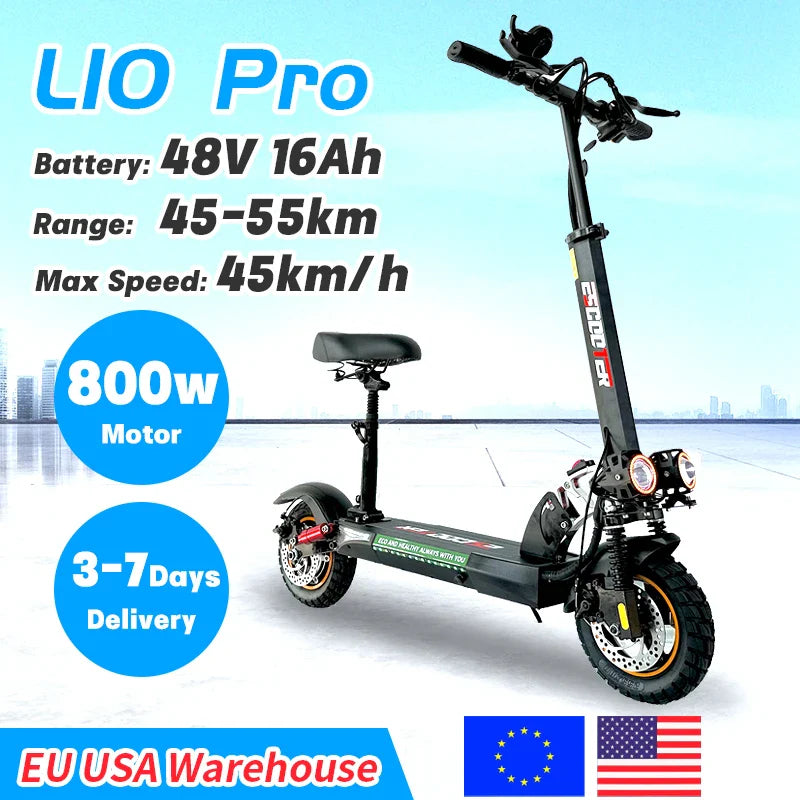 800W Adult Electric Scooter Long Range