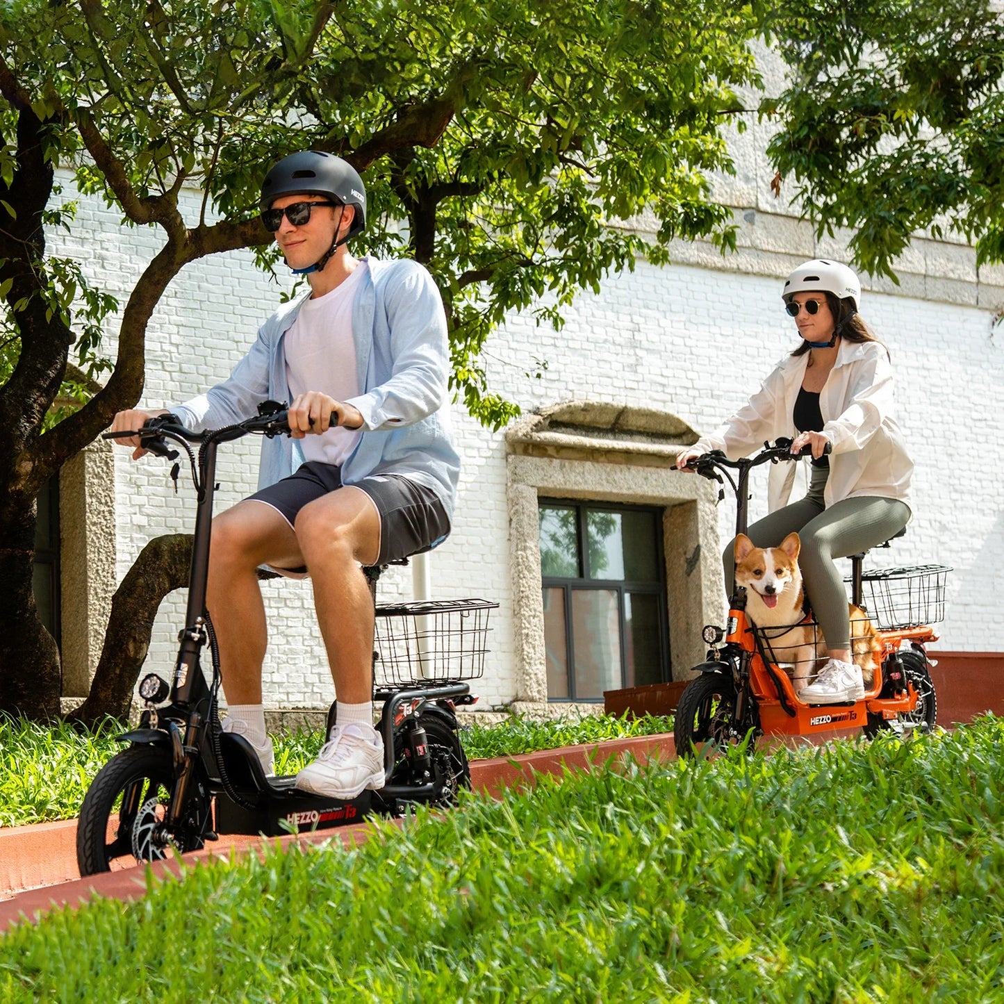 HEZZO 500W Electric Scooter – Seat & Basket, 20MPH