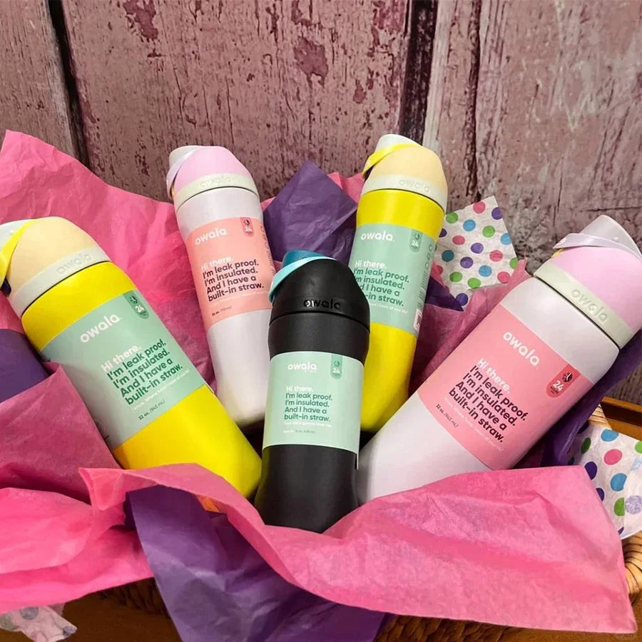 Owala Insulated Stainless Steel Free Sip Water Bottle - Blue Bow Tie