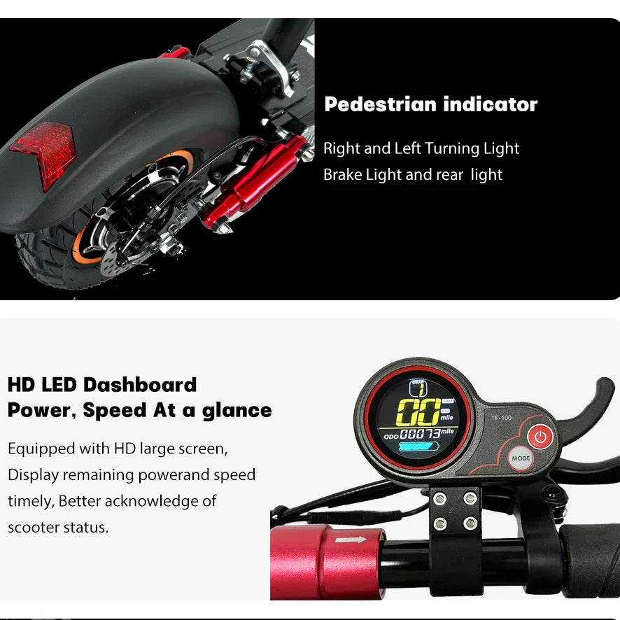 800W Adult Electric Scooter Long Range