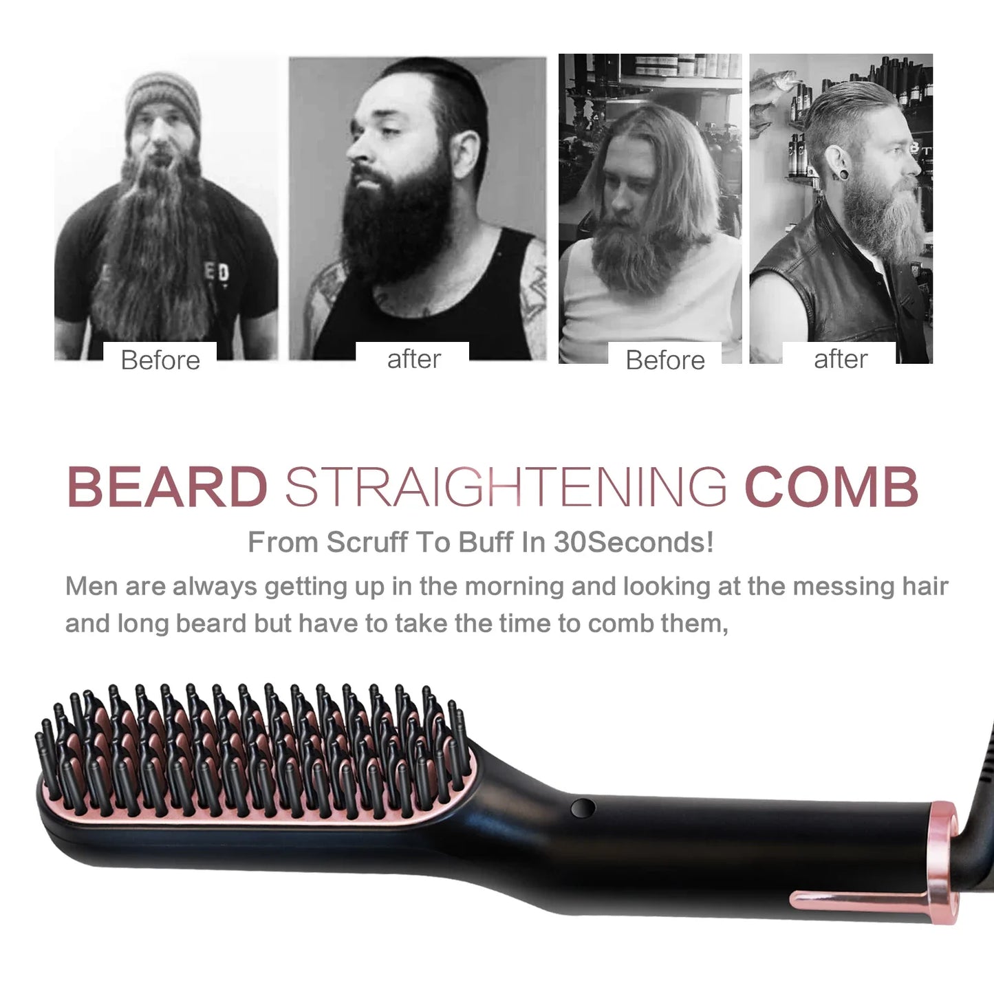 Hot Comb Straightener for Beard