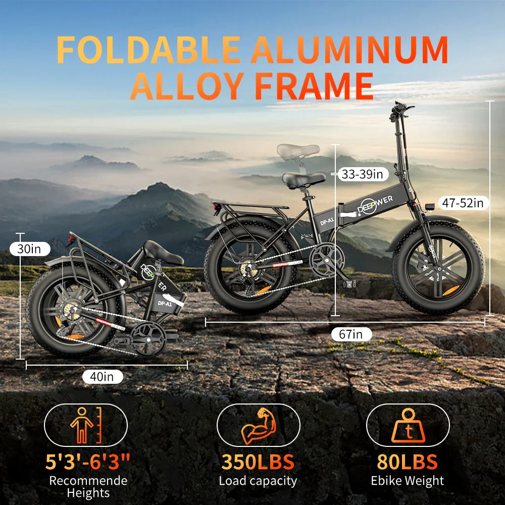 IDOTATA 1000W Folding Electric Bike