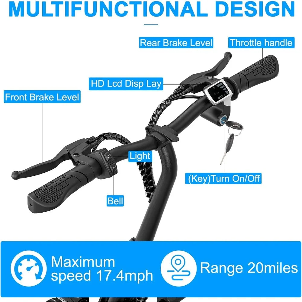 500W Electric Scooter with Seat – 17.5MPH