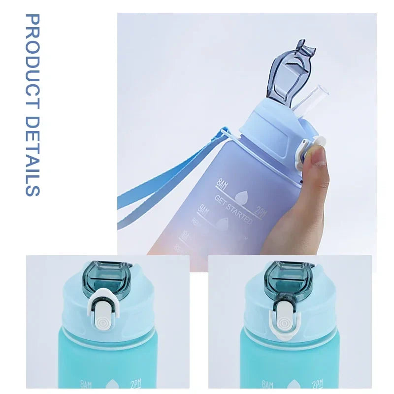 900/1000ml BPA Free Sports Water Bottle with Straw