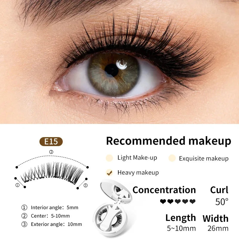 Brown Magnetic Eyelashes Set
