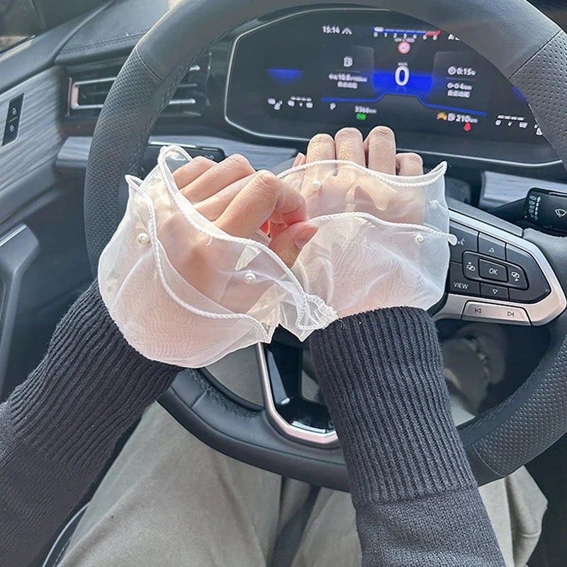 1 Pair Nail Art Tulle Gloves