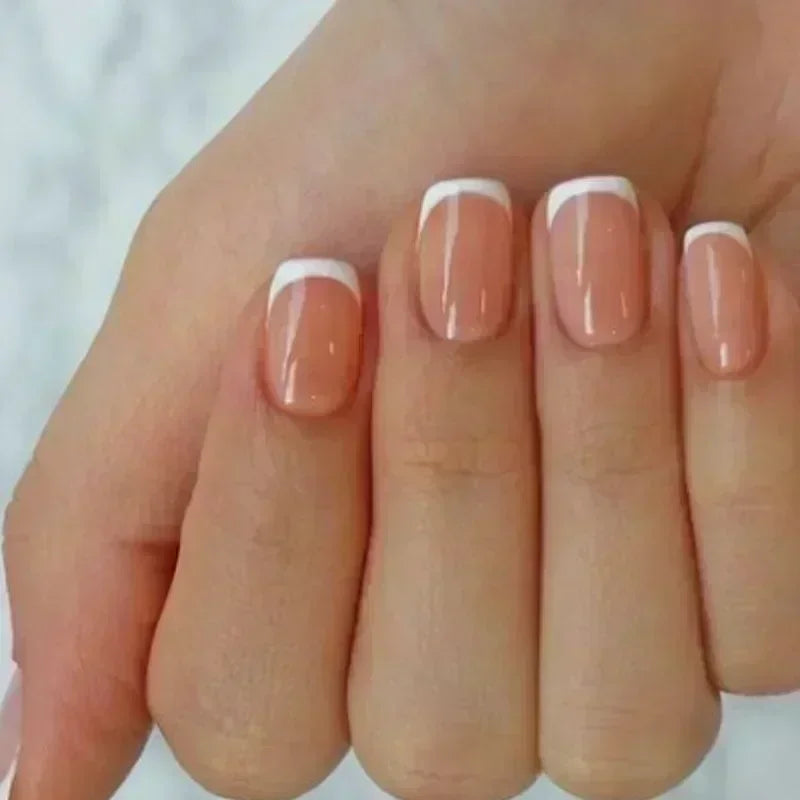 24pcs Short Almond Fake Nails