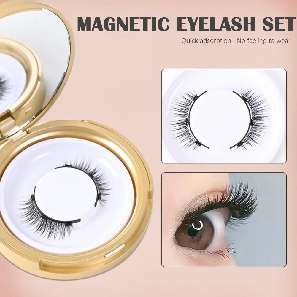 1 Pair 3D Reusable Magnetic Eyelashes