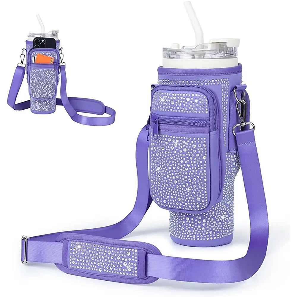 Water Bottle Holder with Pocket Pouch