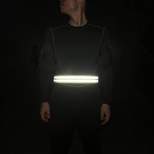 IDOU High Visibility Reflective Belt | Lightweight,Adjustable,Elastic&Durable | Reflective Running Gear,Biking Accessories for Women and Men(XXL)
