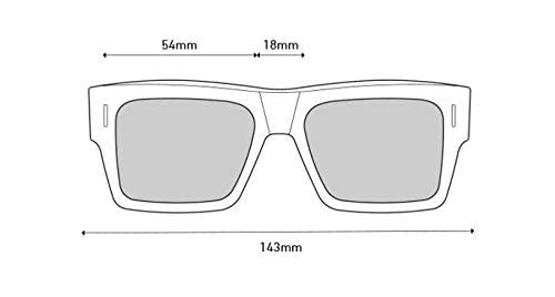 SPY Optic Bowery, Square Sunglasses, Color and Contrast Enhancing Lenses, Black - Gray Polarize Lenses