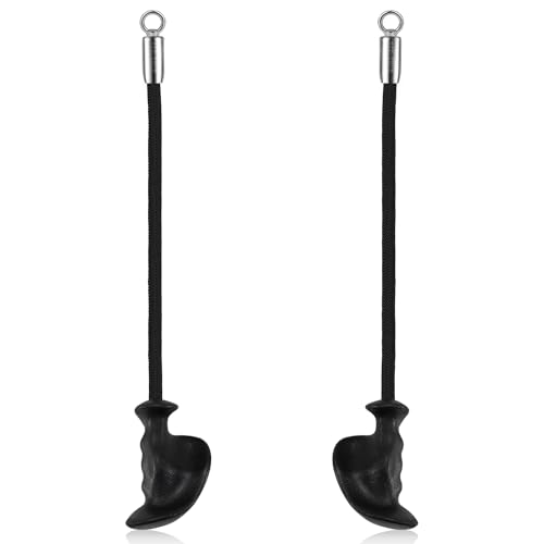 HXD-ERGO Ergonomic Tricep Rope of 2, Tricep Pull Down Attachment with Ergonomic Grip for Cable Machine - Single Arm Tricep Pull Down Cable Attachment for Gym