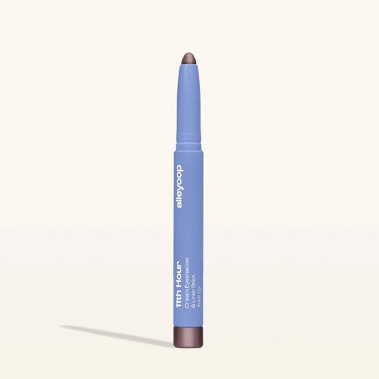 ALLEYOOP 11th Hour Waterproof Cream Eyeshadow Stick – Long-Lasting Eye Shadow Pencil & Eyeliner, Cream to Powder Stick & Highlighter – Smudge-Proof Eyeshadow Shimmer, Plum Up Shimmer