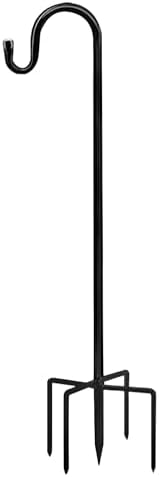 Bird Feeders Pole,Shepherds Hooks for Outdoor 1 Pack 92 Inch Bird Feeders for Outdoors with 5 Prongs Base Hanging Planters for Outdoor