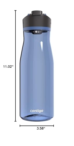 Contigo Cortland Spill-Proof Water Bottle, BPA-Free Plastic Water Bottle with Leak-Proof Lid and Carry Handle, Dishwasher Safe